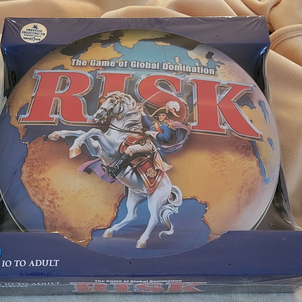 Risk Board Game - Global Domination In Embossed Collectible Metal Tin